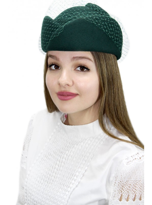 Шляпка-таблетка "Рошель", женская, модная, демисезонная